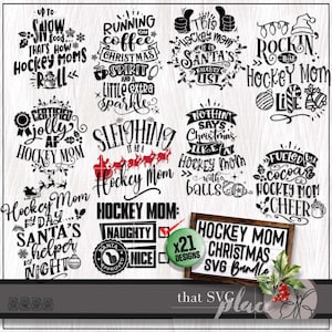 Hockey Mom SVG, Weihnachten PNG Bundle, Wertschätzung Geschenk, Shirt SVG, Sport Sublimationsdesign, Cricut Cut Datei
