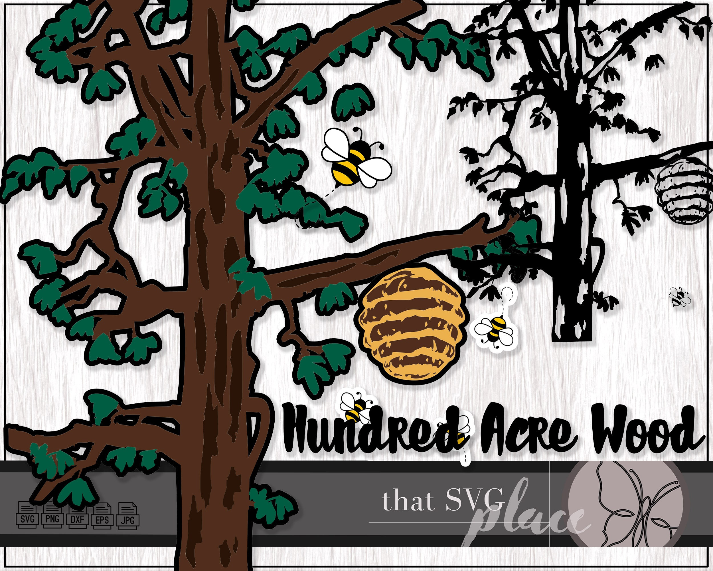 Classic Winnie The Pooh SVG, EPS, PNG, Cricut Silhouette Glowforge Cutting File, Digital Download
