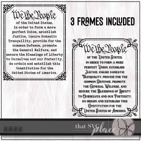 We the People SVG, US Constitution PNG, Memorial Day Svg