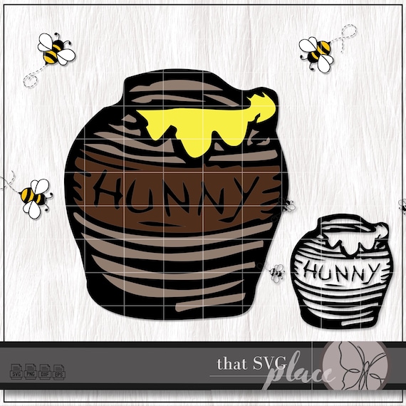 Classic Winnie the Pooh Honey Pot SVG PNG, Winnie-the-pooh Clipart