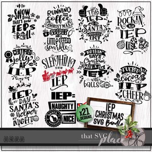IEP SVG, Weihnachten PNG-Bundle, Sonderpädagogik SVG, Beschleunigte Lehrer SVG, Spezielle Ed SVG, Erzieher Lehrer Shirt, Cricut Cut Datei