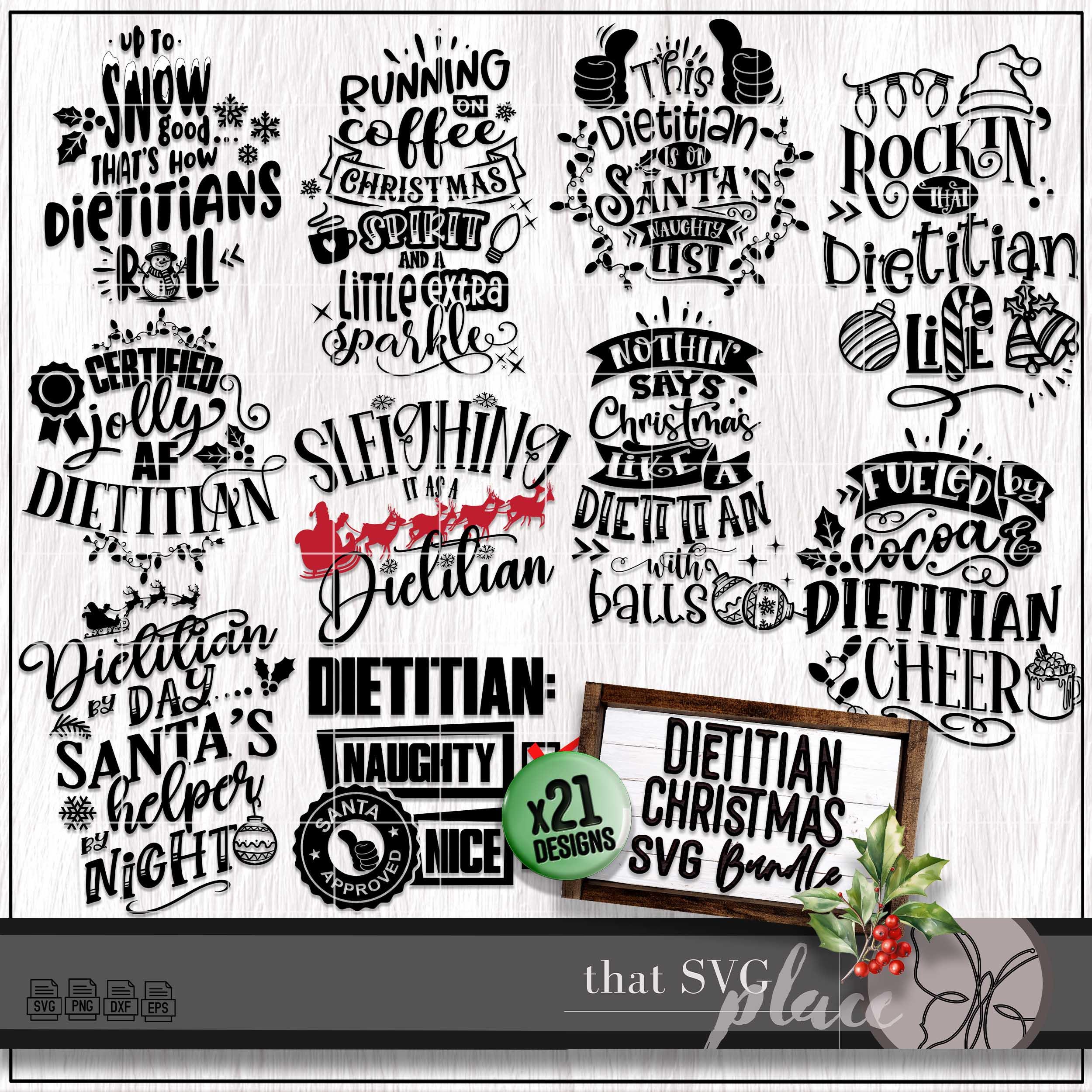 Dietitian SVG, Christmas PNG Bundle, Dietary Staff SVG, Registered Dietitian Svg, Nutritionist Appreciation Gifts Svg, Student Gift