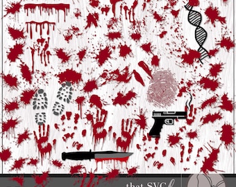 Blood Spatter SVG, Blood Splatter SVG, Blood Drip SVG, Blood Svg, Crime Scene Svg, Cricut Cutting File, Digital Download
