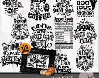 Soccer Coach SVG, Halloween PNG Bundle, School Coach Appreciation Gift, Shirt SVG, Sublimation Design, Cricut Cut File