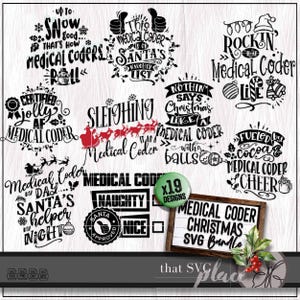Medizinischer Coder SVG, Weihnachten SVG-Bundle, Shirt SVG Png, Wertschätzung Geschenk, Abziehbild SVG, Cricut Schnitt digitale Datei, Sublimation
