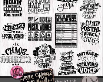 Postal Worker SVG PNG Bundle, Funny Postal Office Worker SVG, Mail Carrier Appreciation Gift, Postman T-Shirt Svg, Postal Worker Quote Svg