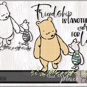 Winnie de Poeh SVG, Knorretje SVG, Cricut silhouet Glowforge Cutting-bestand, digitale download, Clipart