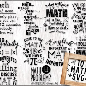 Insegnante di matematica SVG, pacchetto di decorazioni per aule di matematica SVG, maglietta SVG, regalo di apprezzamento, ornamento natalizio SVG, sublimazione, file di taglio Cricut