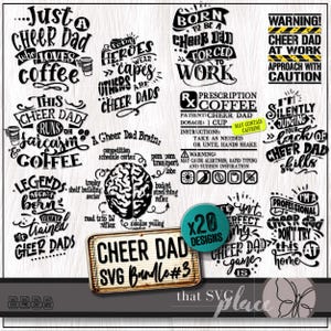 Jubeln Sie Dad SVG, lustiger Cheerleader Dad SVG PNG Bundle # 3, Wertschätzung Geschenk, T-Shirt SVG, Cricut Cut Datei, Sublimation