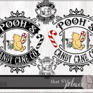 Klassieke Winnie de Poeh SVG, Kerstmis SVG, Navidad SVG, Joyeux Noel Svg, klassieke Pooh Svg, silhouet Cricut snijden-bestand