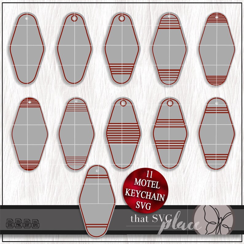Hotel Keychain SVG, Motel Keychain SVG, Retro Keychain SVG, Laser Cut ...