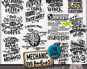 Monteur SVG, dieselmonteur PNG-bundel #3, waardering cadeau, monteur shirt Svg, Cricut Cut-bestand