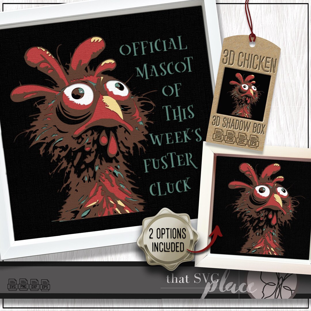 Chicken Shadow Ink 3D Chicken SVG #3, Layered Shadowbox Template, Paper Cut Light Box ...