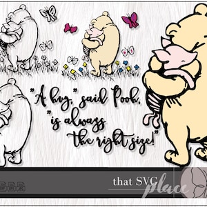 Knorretje SVG, Winnie de Poeh SVG, Cricut silhouet Glowforge snijbestand, digitale download, clipart