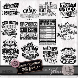 Schulleiter SVG PNG Bundle, lustige Schulangestellte SVG, Erzieher Wertschätzung Geschenk, Registrar Shirt Tumbler SVG, Cricut Cut Datei