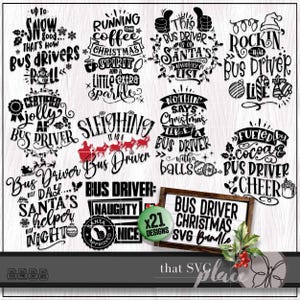 Bus Driver SVG, Christmas PNG Bundle, School Bus Driver Appreciation Gift, Shirt Svg, Cricut Cut File