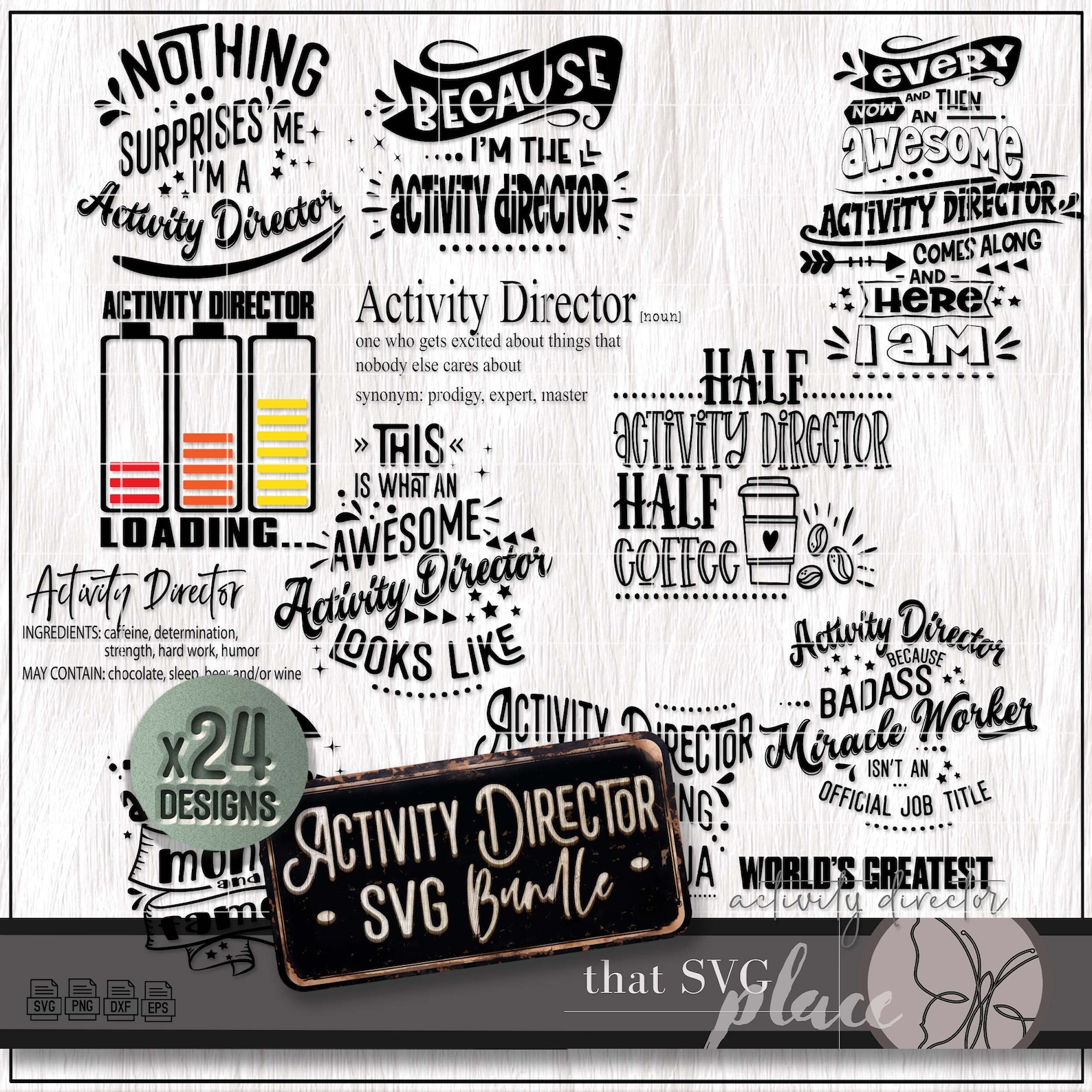 Activity Director SVG Bundle, Activity Squad PNG, Nutrition Label ...