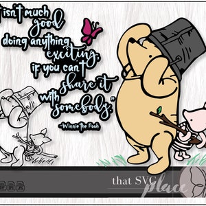 Classic Winnie The Pooh SVG, EPS, PNG, Cricut Silhouette Glowforge Cutting File, Digital Download