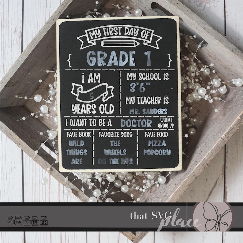 First Day of School SVG, 1st Day of School SVG, Back to School SVG ...