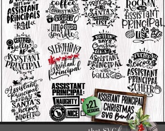 Assistant Principal SVG, Christmas PNG Bundle, Educator SVG, Principal Appreciation Gift, School Assistant Principal Shirt, Cricut Cut File