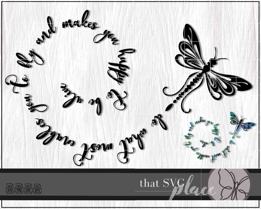 Dragonfly SVG PNG Files for Cricut Silhouette Glowforge Cutting File - Etsy
