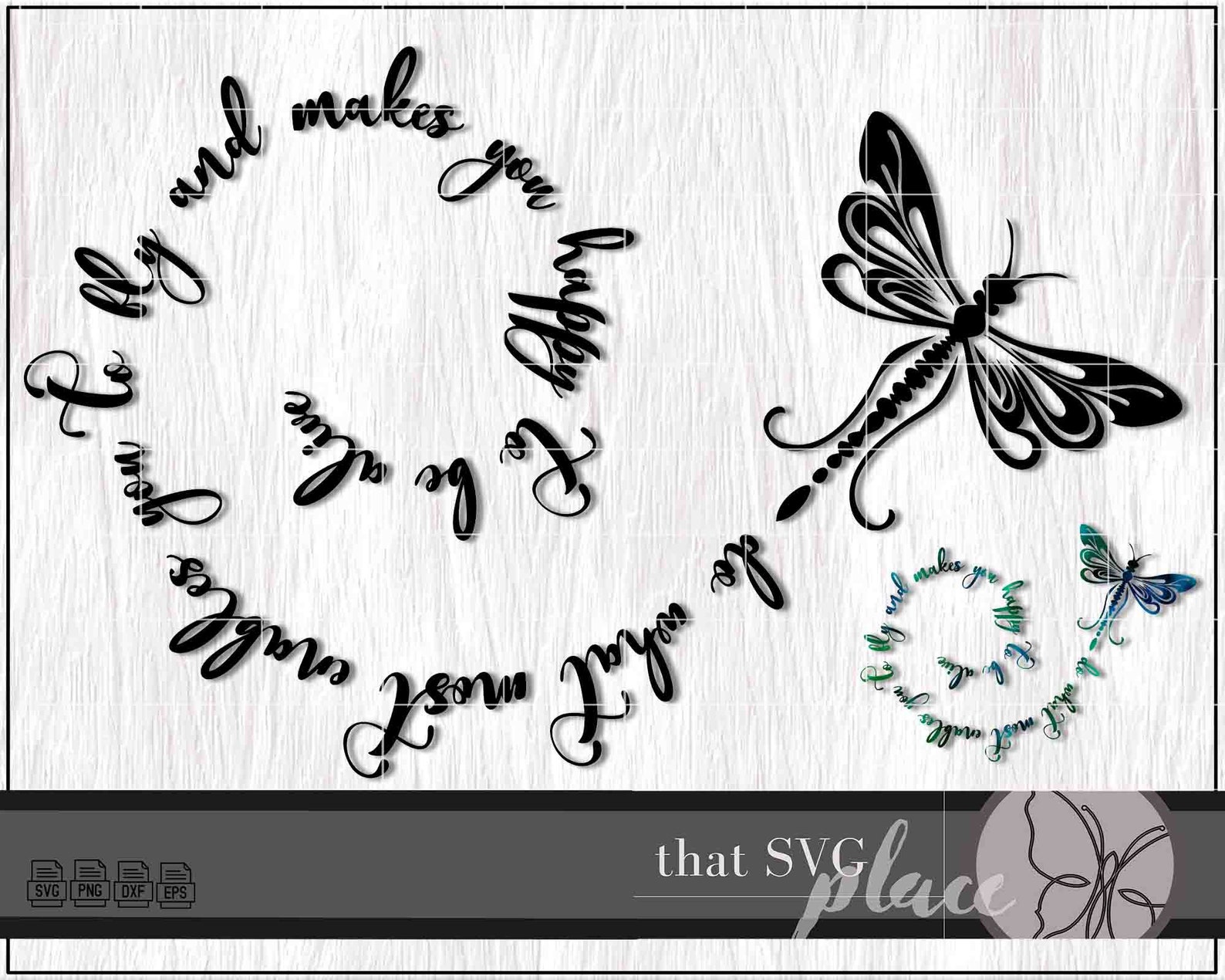 Dragonfly SVG PNG Files for Cricut Silhouette Glowforge Cutting File - Etsy