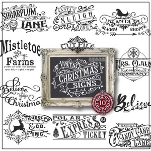 Père Noël traîneau SVG, ferme Noël SVG Bundle, ferme signe SVG coupe fichiers, ferme Svg, Noël Svg, Pere Noel Svg