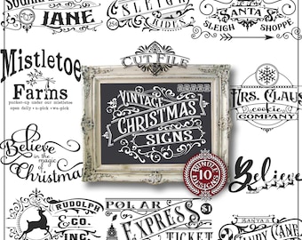 Santa Sleigh SVG, Farmhouse Christmas SVG Bundle, Farmhouse Sign SVG Cut Files, Farmhouse Svg, Christmas Svg, Pere Noel Svg