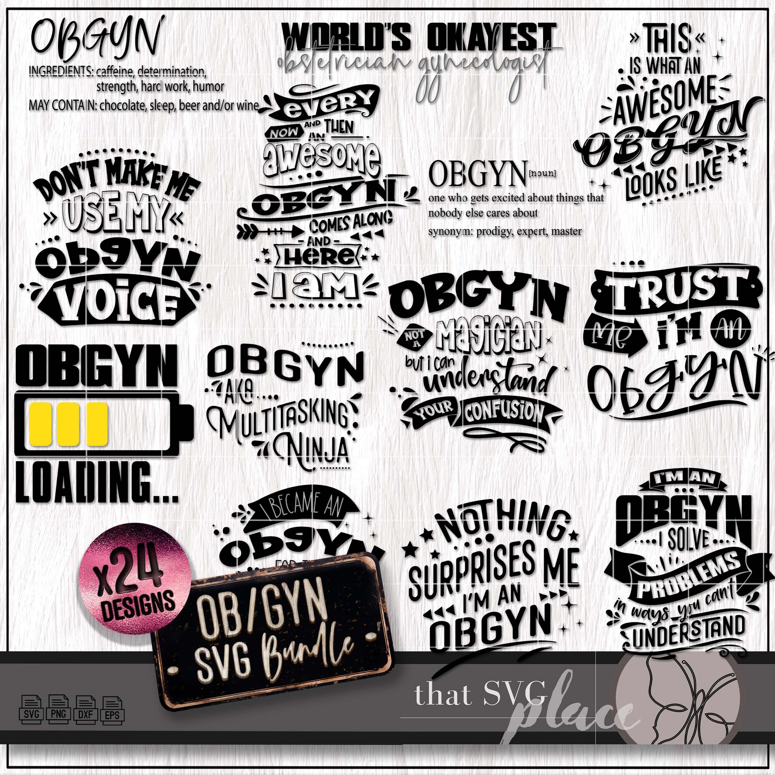 OBGYN SVG Bundle, Obstetrician Appreciation Gift, Gynecologist Shirt ...