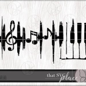 Notas musicales SVG, Piano SVG, Profesor de música SVG, Música Svg, Silueta de archivo de corte Cricut, Descarga digital Glowforge