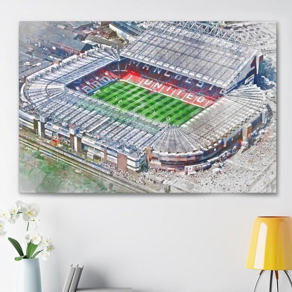 Manchester United Canvas Wall Art Etsy