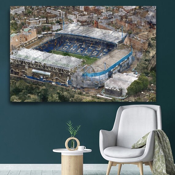 Stamford Bridge Chelsea F.C. Inspired Football Art Print Stadium