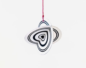 Cercle pendentif mobile 100 I modèle artisanal avec instructions l Géométrie mobile Montessori I feuille de jeu bébé I cartes contrastées I DIY