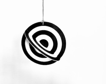 Craft template black and white DIY pendant for mobile circle contrast cards 3D Montessori ready to print baby newborn activity development