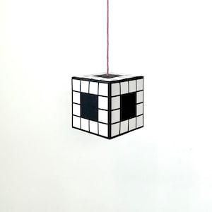 Mobile pendant cube fields I handicraft template with instructions l Montessori mobile geometry I play sheet baby I contrast cards I DIY