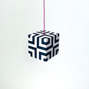 Mobiele hangende kubus Grieks I knutselsjabloon met instructies l Montessori mobiele geometrie I spelblad I contrastkaarten I DIY I jongen meisje