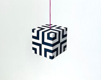 Mobile pendant cube Greek I craft template with instructions l Montessori mobile geometry I game sheet I contrast cards I DIY I boy girl