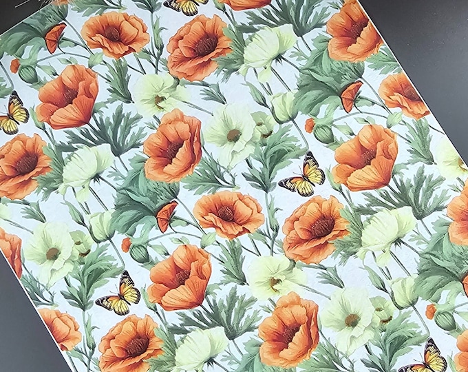 Poppy flowers image transfer paper| Clay tools| Earring making| Magic transfer paper