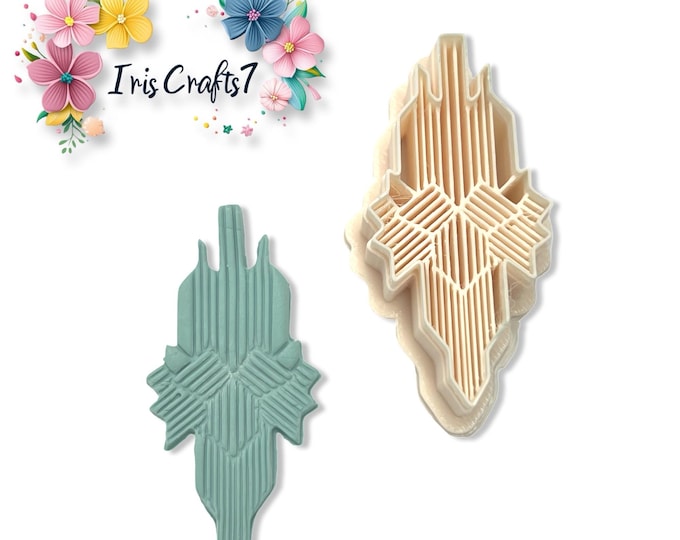 Art Deco Leaf Polymer Clay Cutter | Modern Earring Shape | Craft Tool