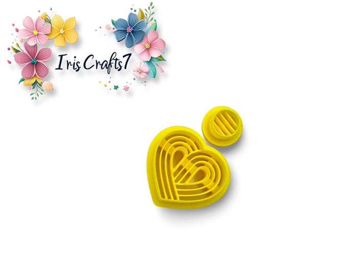 Heart Earring Combo 2 Polymer Clay Cutter - Ceramic tools - Earrings Making