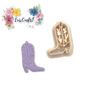 Cowboy Boot  2 Clay Cutter Polymer Clay Tool for Crafts, Western Boot Shaped Cutter for Creative DIY Projects & Decor