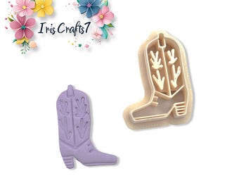 Cowboy Boot  2 Clay Cutter Polymer Clay Tool for Crafts, Western Boot Shaped Cutter for Creative DIY Projects & Decor