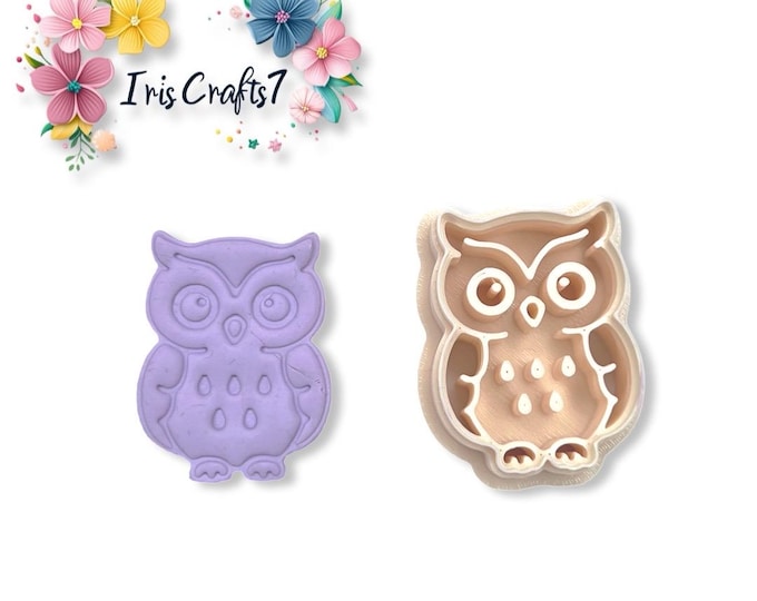 Owl 11 Polymer Clay Cutter - Ceramic tools - Earrings Making