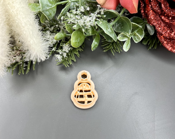 Snowman 4 Polymer clay cutter - Christmas Earrings - Ceramic Tools