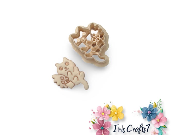Cupid Cat Polymer Clay Cutters - Valentine Earrings - Ceramic Tools