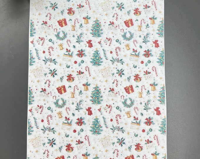 Christmas 7 Transfer Paper for Polymer Clay - Festive Holiday Designs