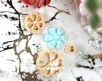 Clay Cutters Flower of Love Set | Ceramic & Polymer Clay Tools for Silver Clay Jewelry and Valentine Earrings DIY