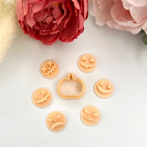 Spooky Pumpkin Faces Clay Cutters Set: Polymer Clay & Ceramic Tools
