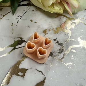 Mini Herzen Polymer Clay Cutter - Winziges Herzform-Werkzeug für Ohrringe, Kunsthandwerk und Schmuckherstellung - Valentinstag DIY Zubehör