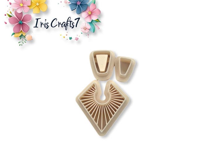 Art Deco Diamond Polymer Clay Cutter - Ceramic Tools - Earrings Making
